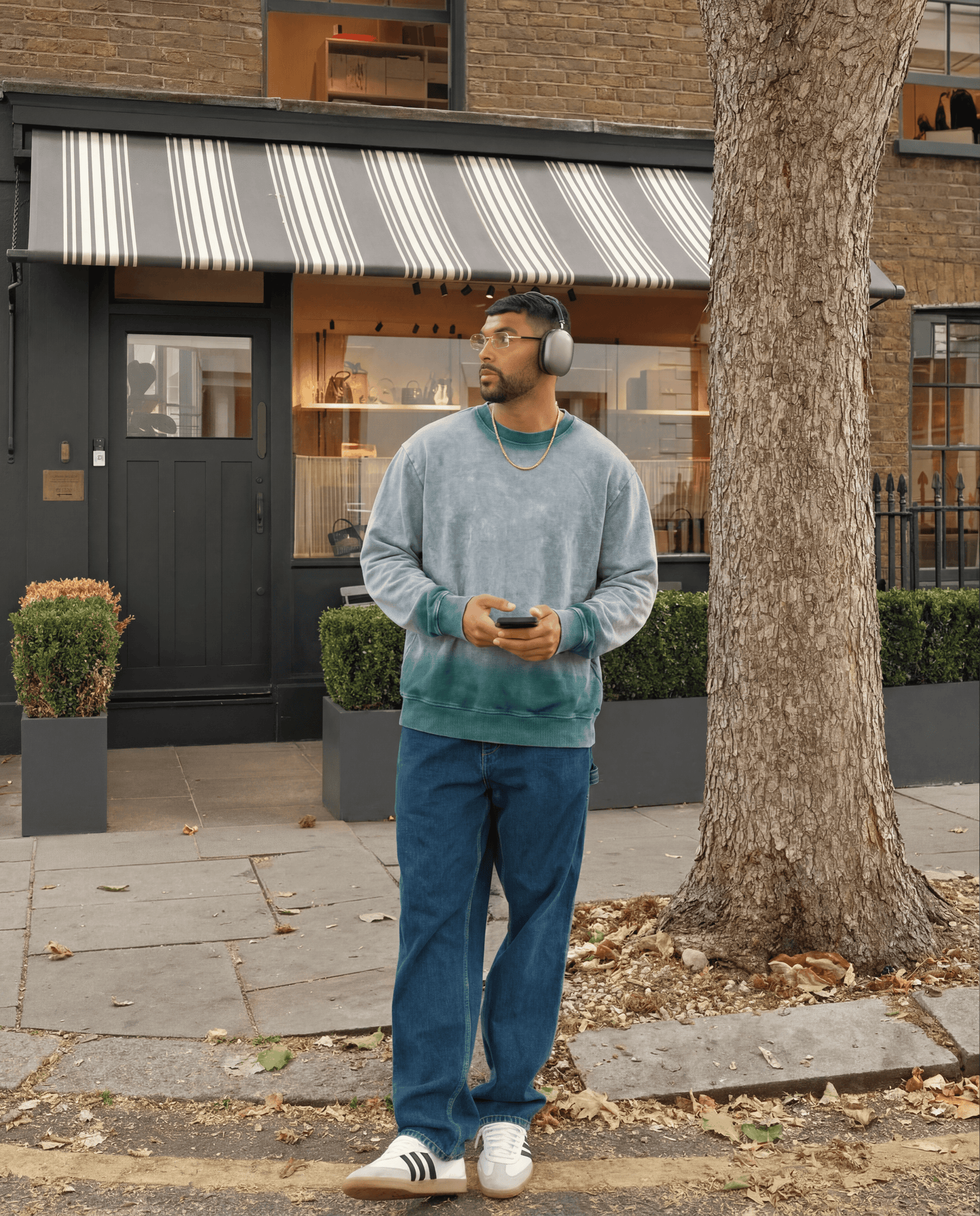 Grey/Green Two-Tone Long Sleeves