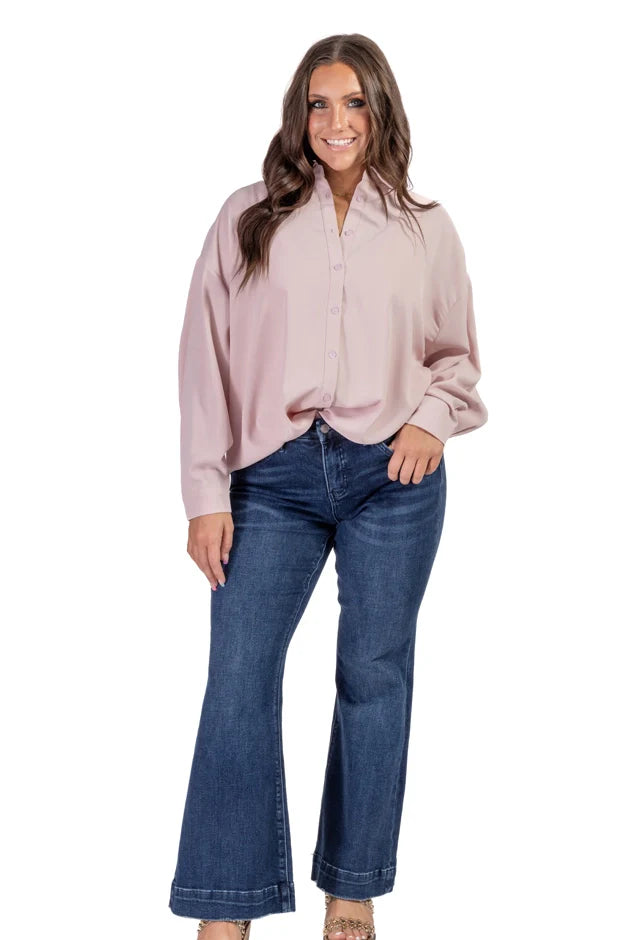 Women's Collar Long Sleeve Top