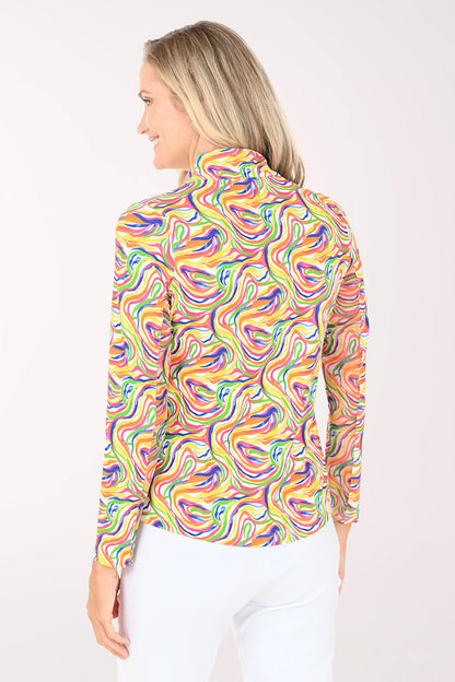 Thalia Rainbow Swirls UPF50+ Sun Shirt