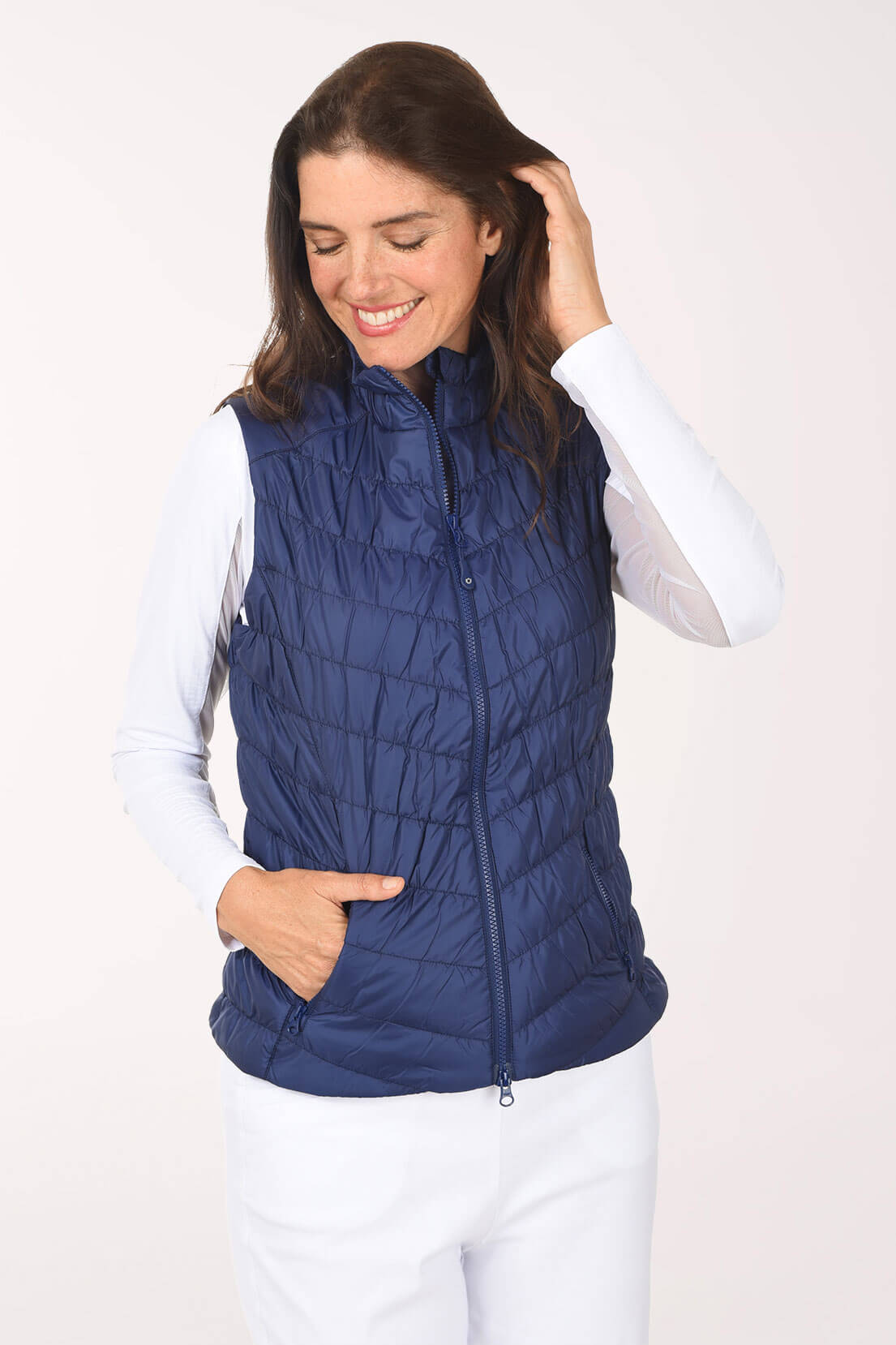 Zip-Front Puffer Vest