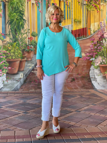 SEA FOAM ASYMMETRIC TOP