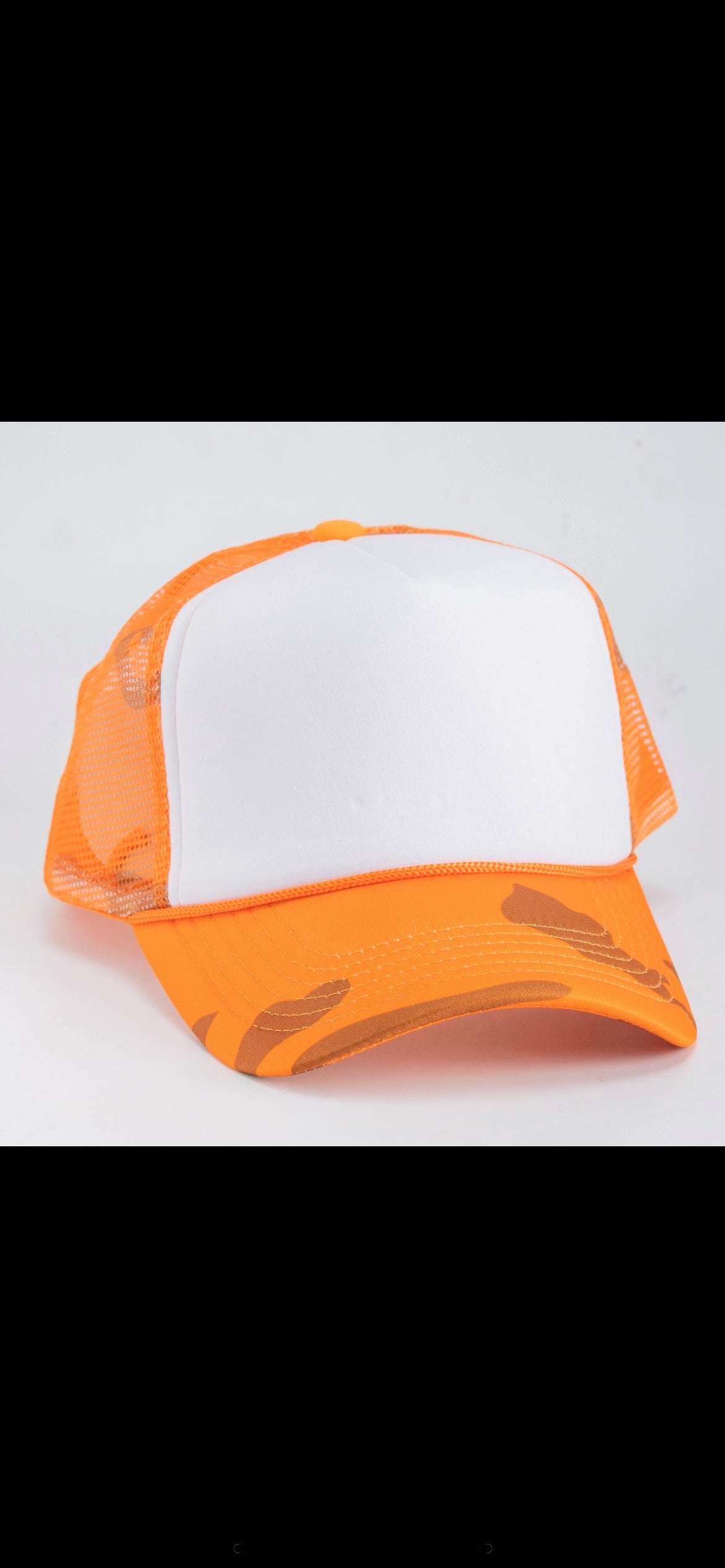 Orange Camo Hats