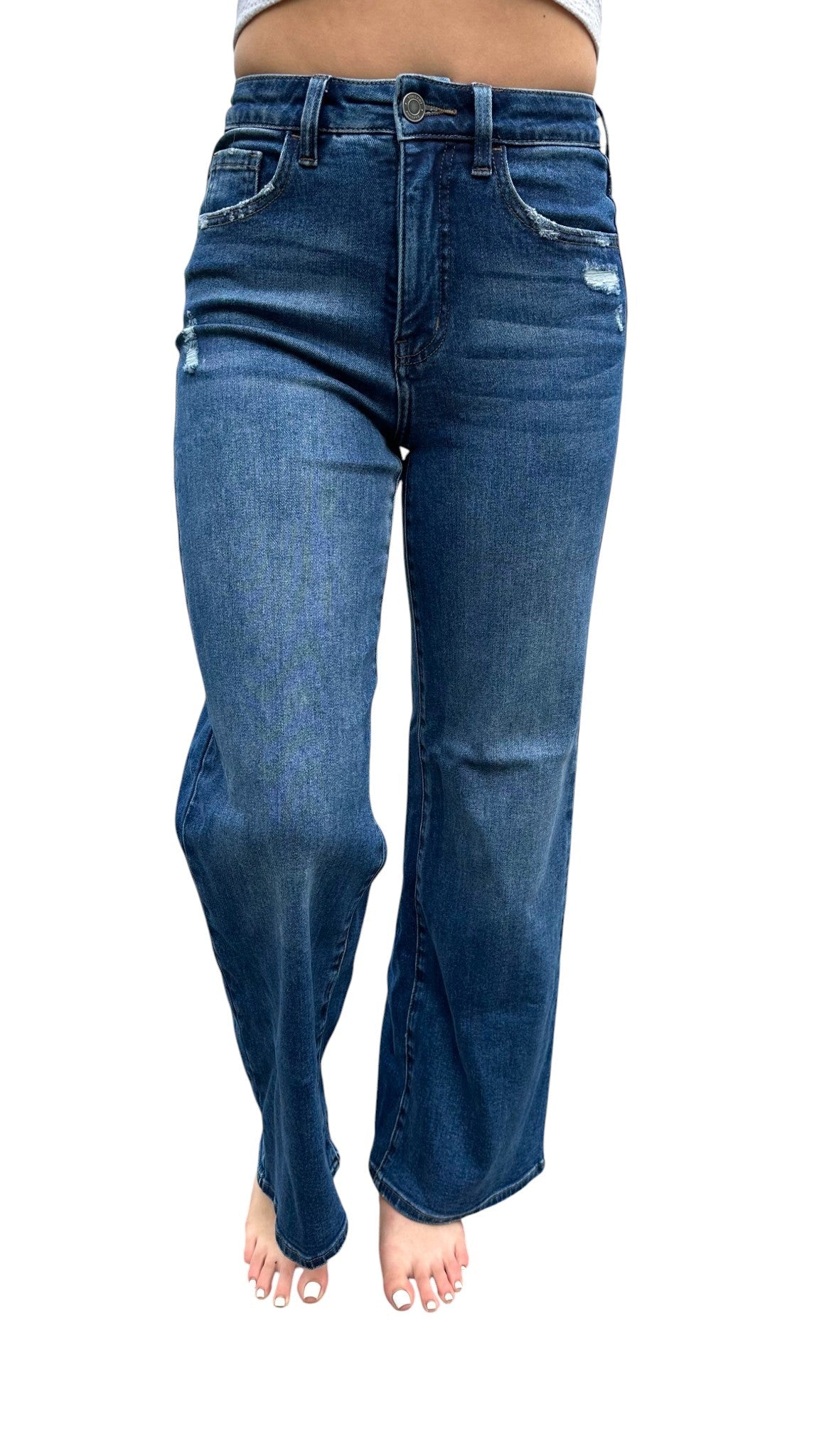 The Brenda High-Rise Tummy Control Wide Leg Jeans