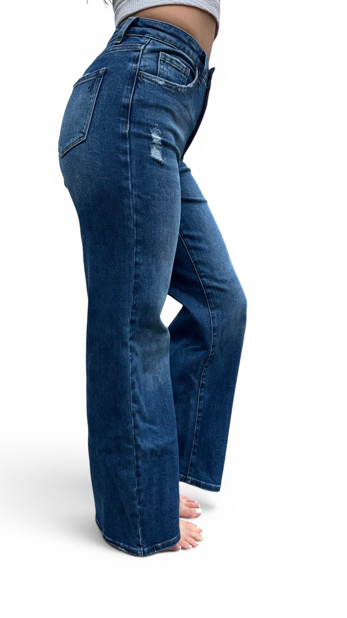The Brenda High-Rise Tummy Control Wide Leg Jeans