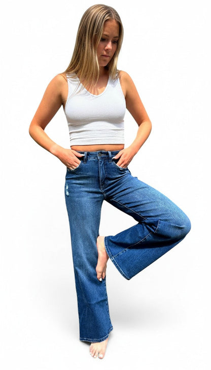 The Brenda High-Rise Tummy Control Wide Leg Jeans