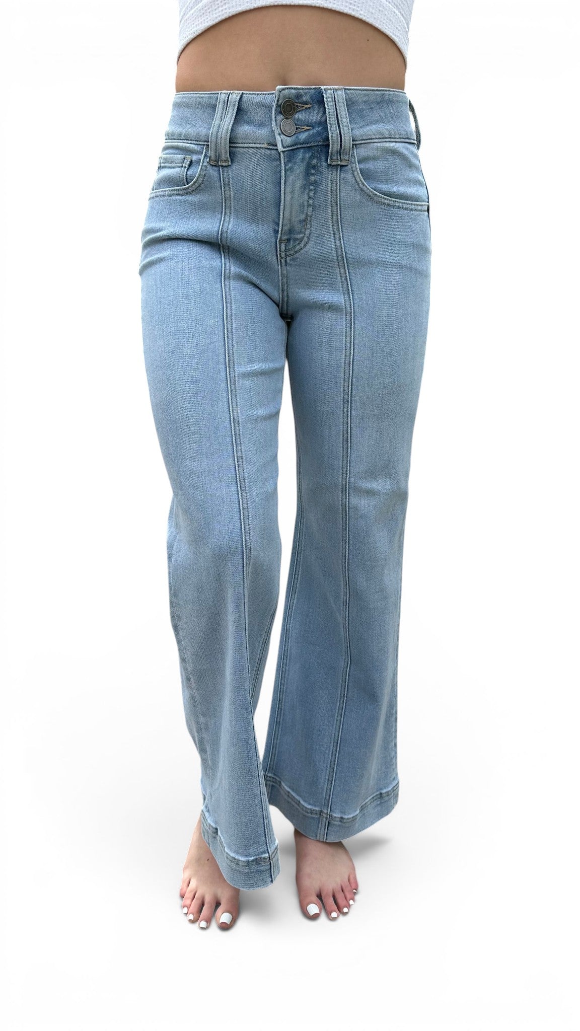 The Joan Super High-Rise Tummy Control Wide Leg Jeans
