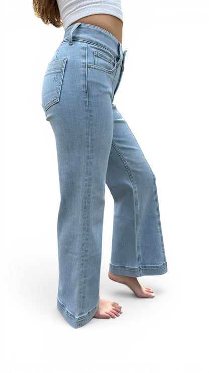 The Joan Super High-Rise Tummy Control Wide Leg Jeans