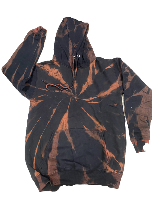 black and brown tie dye
