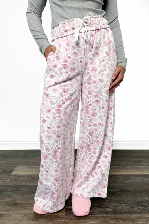 ALB Custom Women's Floral Print Wide Leg Pants - Two Inseams