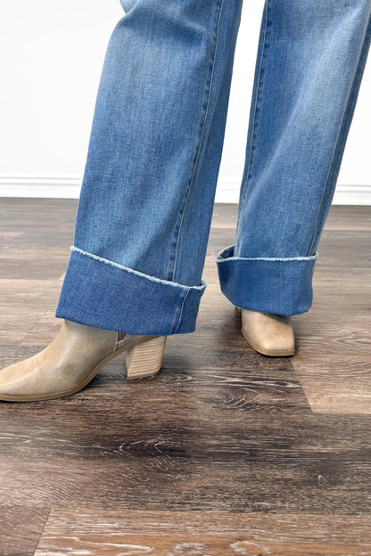 The Franki High-Rise A Line Wide Leg Denim