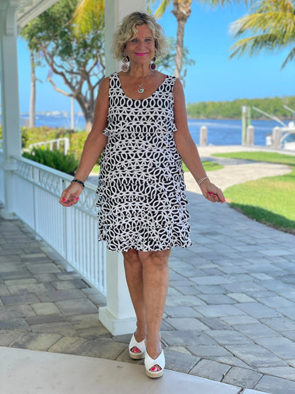 SANDBAR LAYERED RUFFLE DRESS