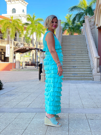 SEAFOAM CHA CHA MAXI DRESS