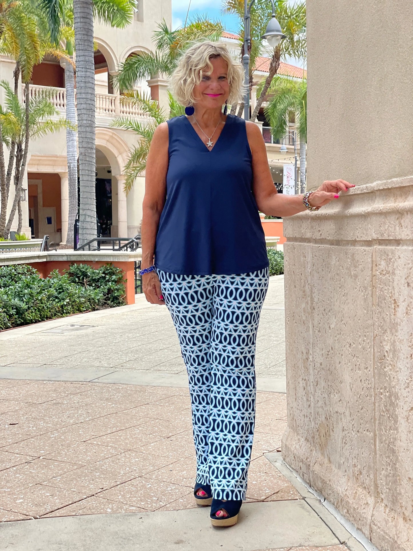 MELINA BLUE PALAZZO PANT