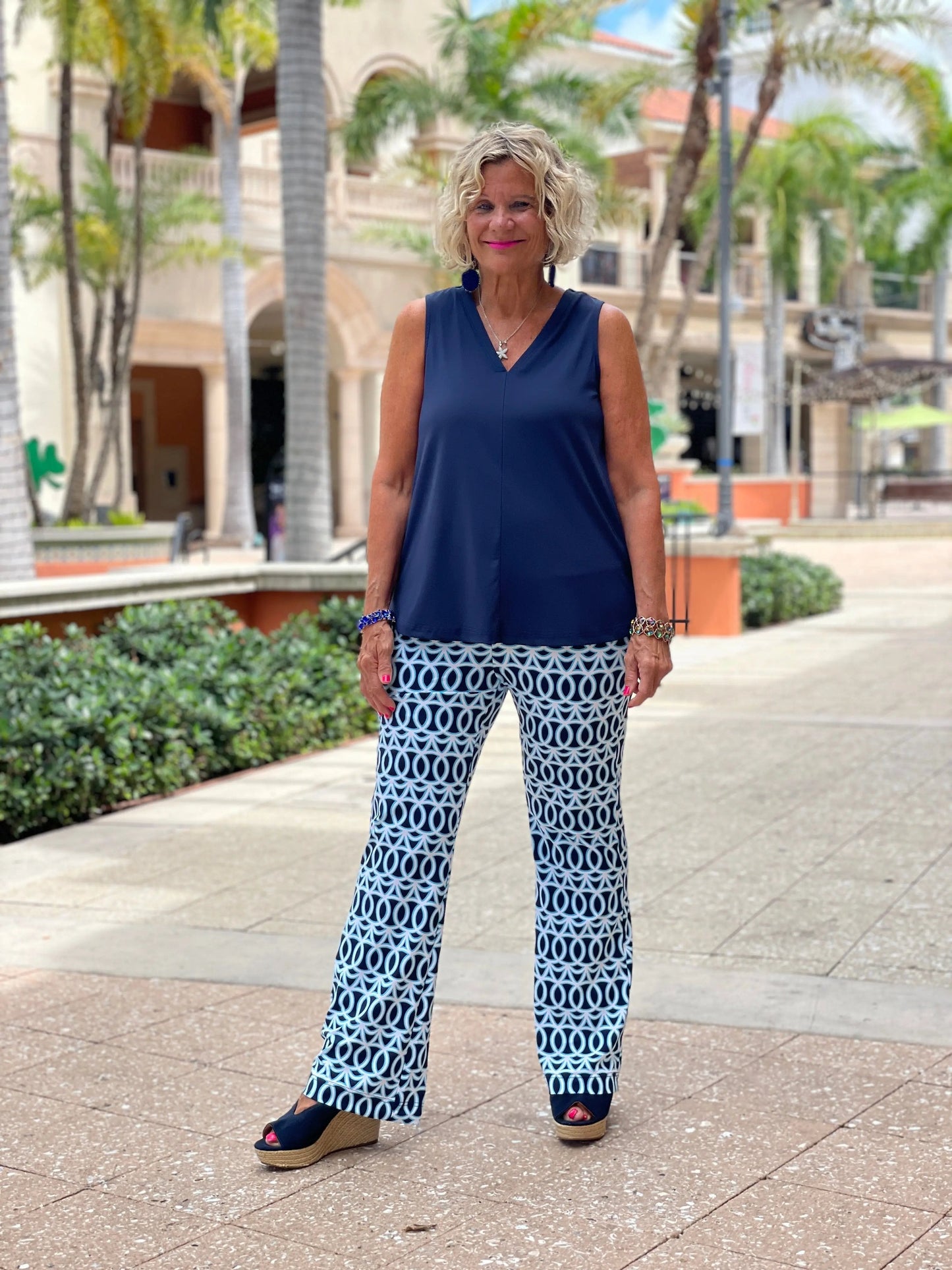 MELINA BLUE PALAZZO PANT