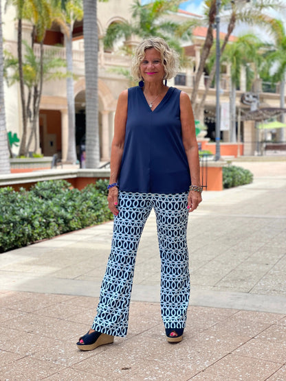 MELINA BLUE PALAZZO PANT