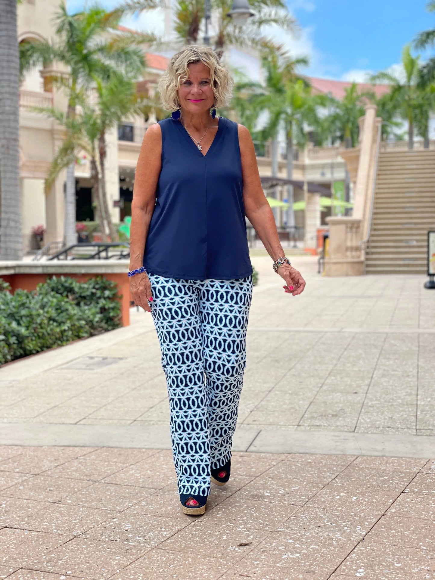 MELINA BLUE PALAZZO PANT