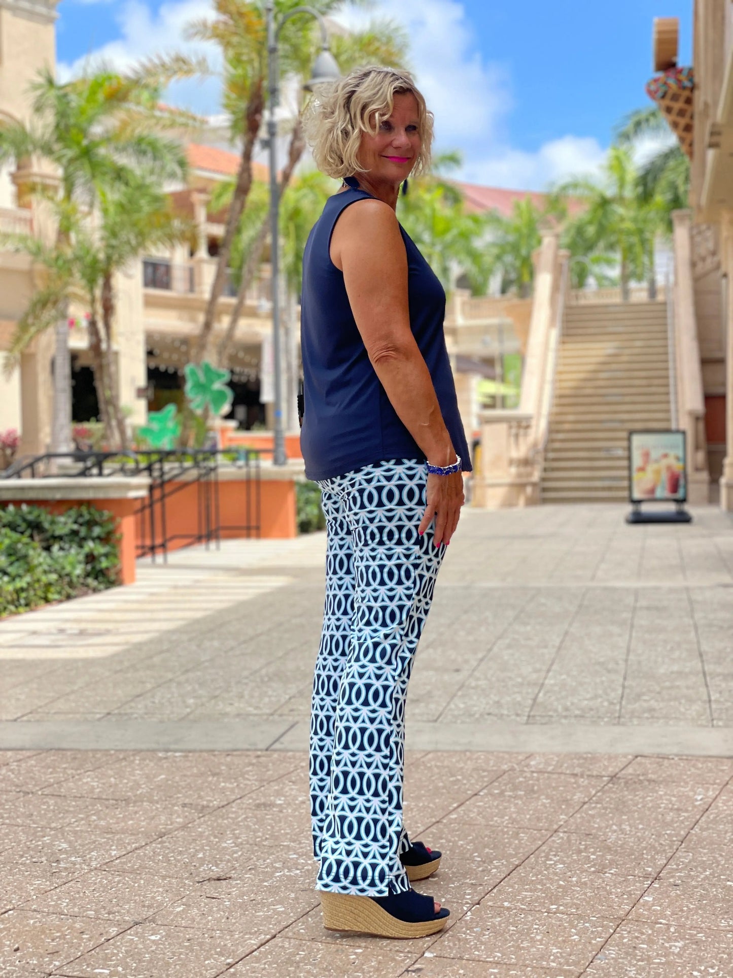 MELINA BLUE PALAZZO PANT