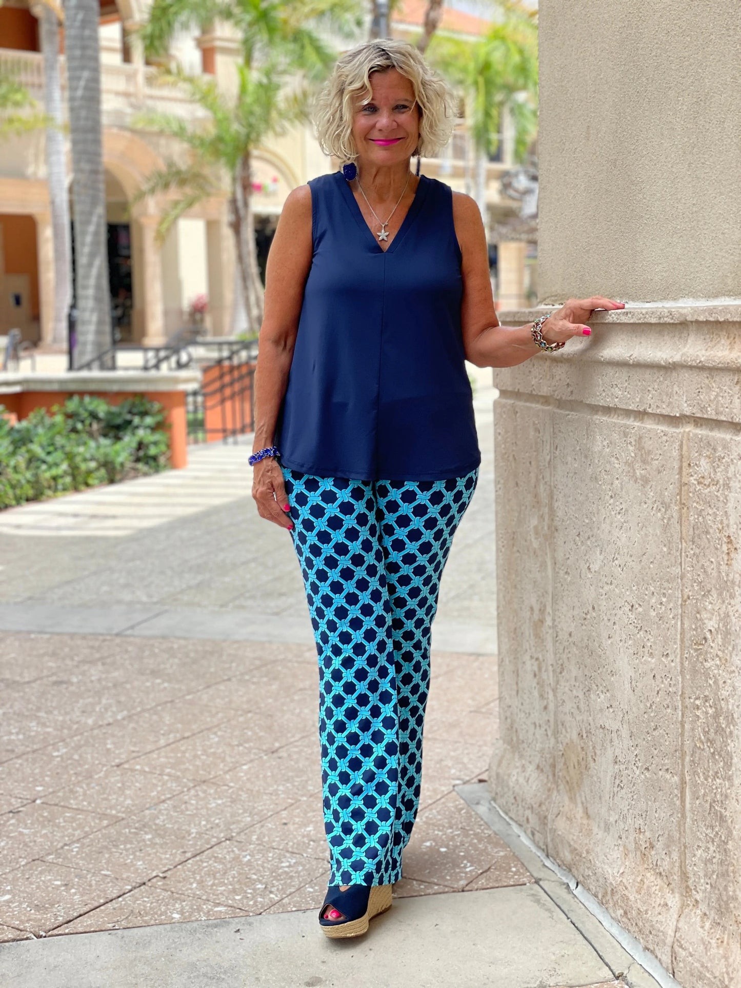 SEASIDE BLUE PALAZZO PANT