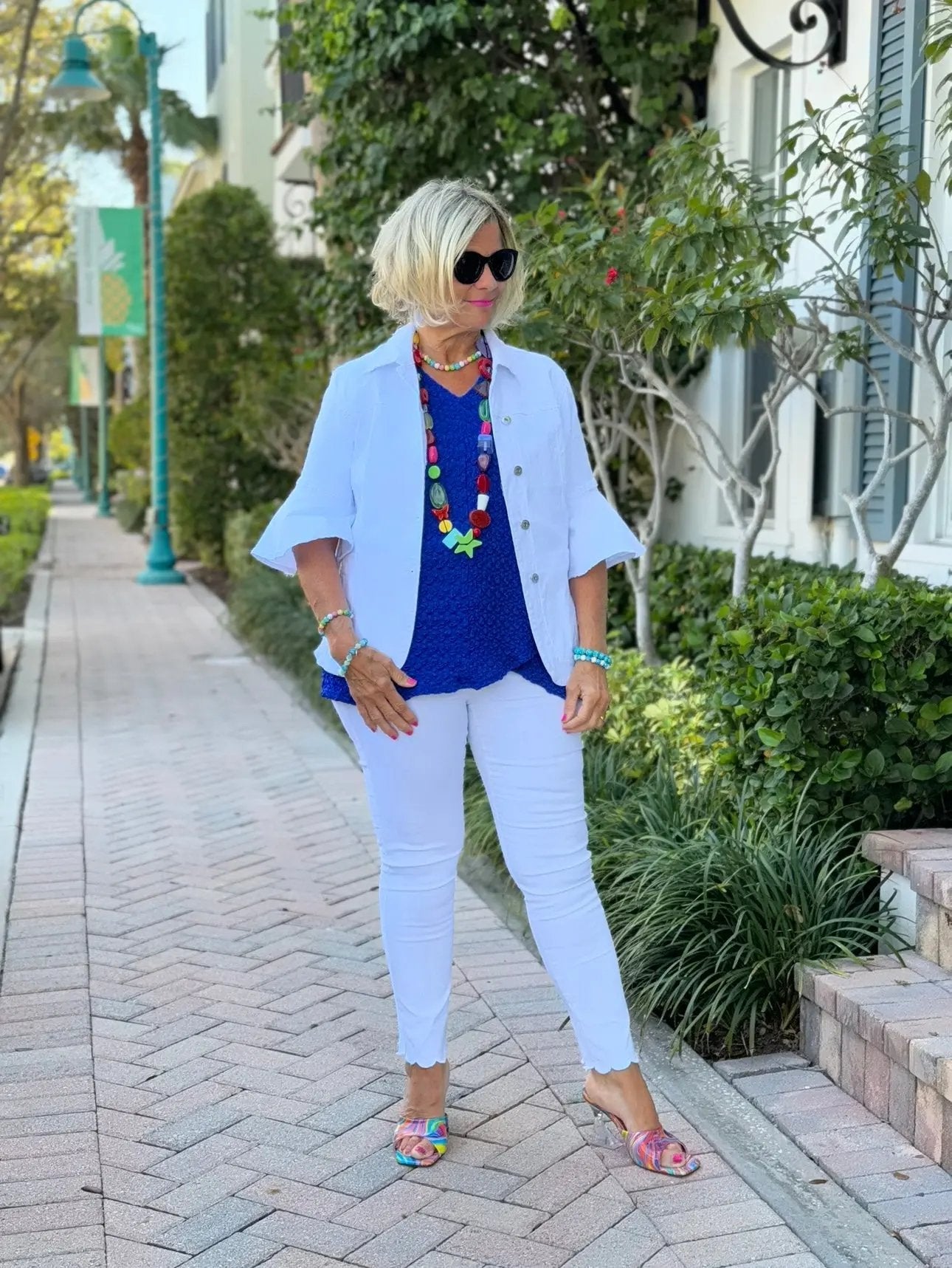 SOUTH BEACH DENIM WHITE JACKET - ILLUSION