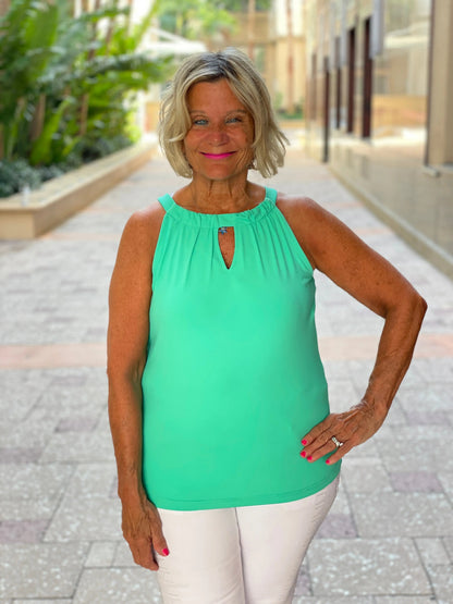 SEAFOAM MINT GREEN  KEYHOLE TOP FINAL SALE
