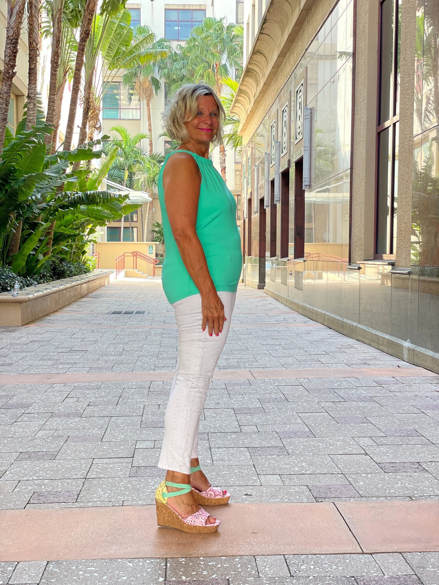 SEAFOAM MINT GREEN  KEYHOLE TOP FINAL SALE