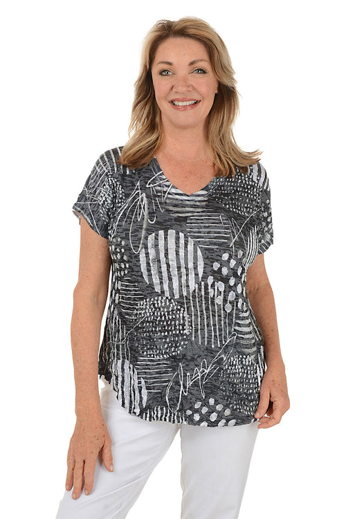 Zippy Crushed Slub Knit Tee