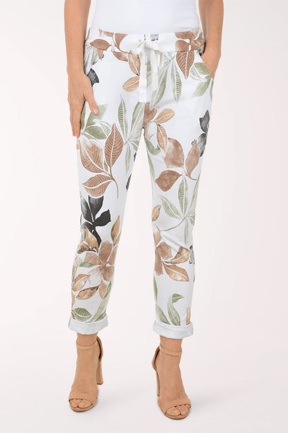 Tropical Leaf Jogger Pant
