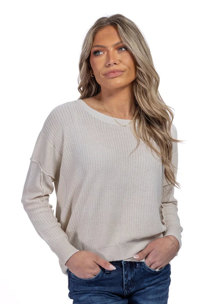 Women's Round Neckline Relaxed Fit Sweater