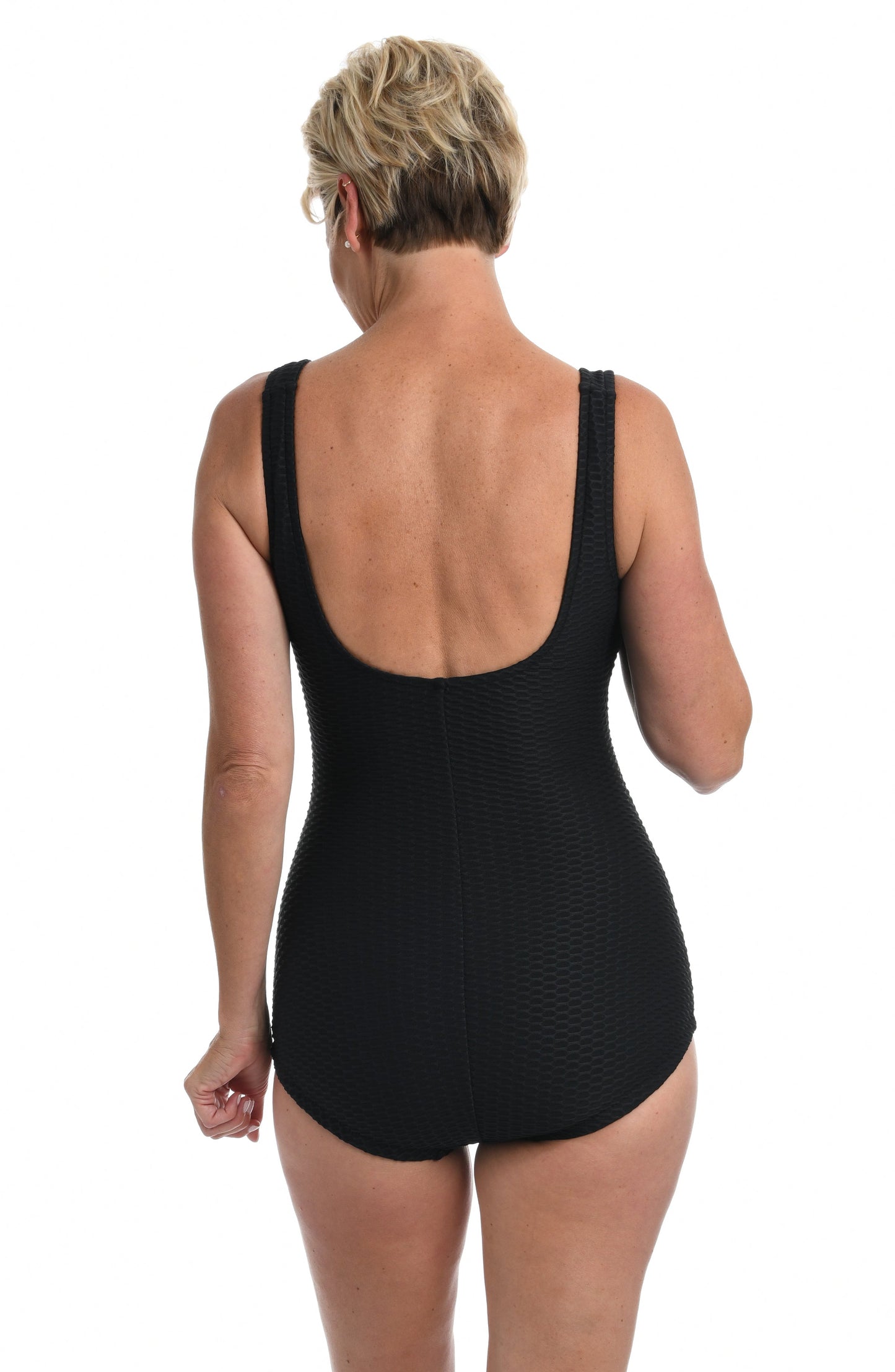 Textured Spa Girl Leg Swimsuit