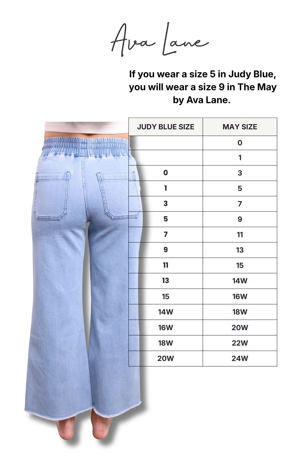 The May High-Rise Elastic Waist Wide Leg Jeans