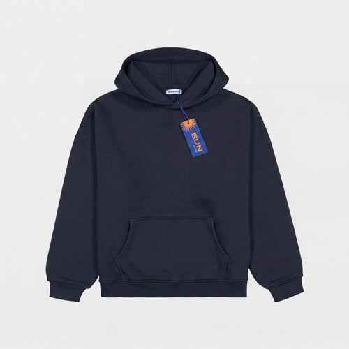 Men's Crop Pullover Hoodie Black