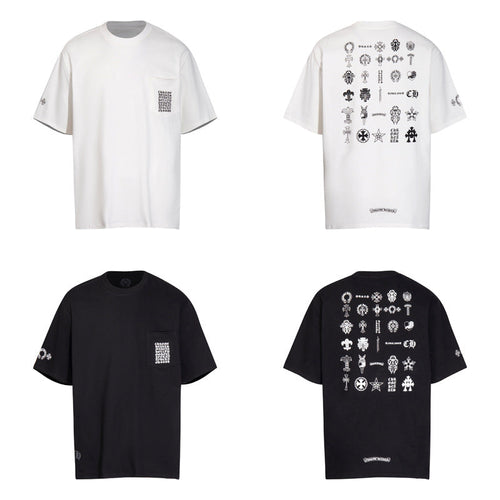 CHH Chrome Heart T Shirts T-shirt logo print cotton round neck short sleeve