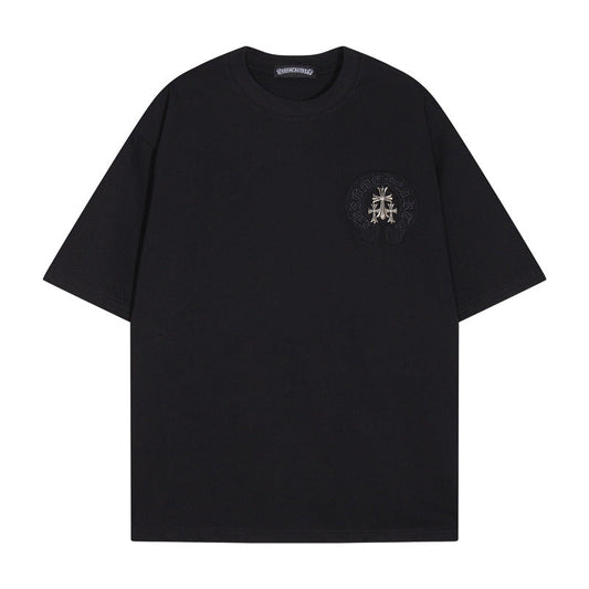 CHH Chrome Heart T Shirts Crowe T-Shirt Summer Short Sleeve Street Hip Hop