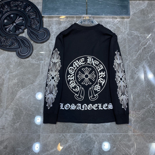 Chh Chrome Heart Long Sleeve Shirt Unisex Fashion Loose Long Sleeve Shirt