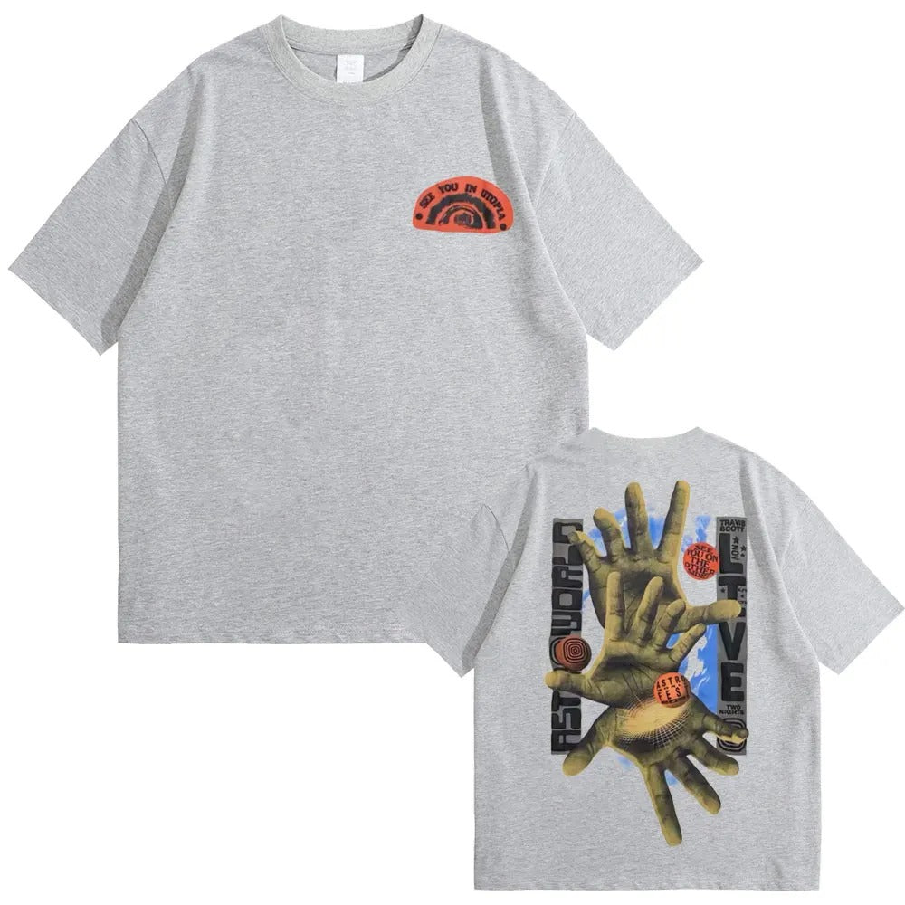 Cactus Jack Trend Street Vintage Tshirt Summer Streetwear