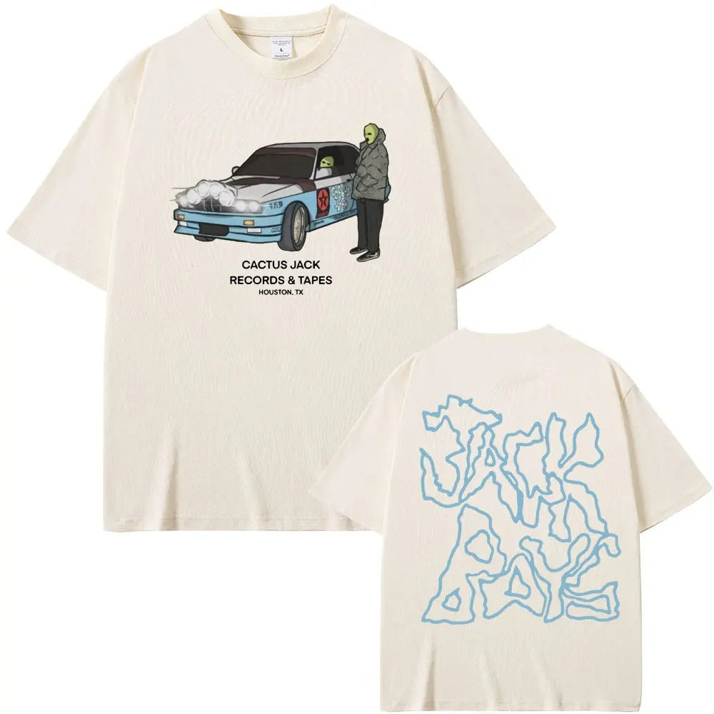 Cactus Jack T-shirt Summer Men Women Fashion O-collar T Shirt