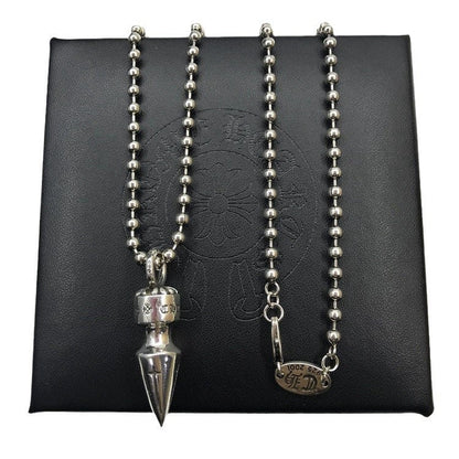 Chrome Hearts Necklace Vintage Diamond Cross Bullet Necklace Men's and Women's Hair