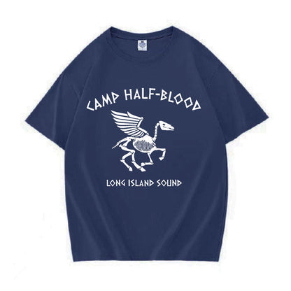 Camp Half Blood Long Island Sound Skull Percy Jackson T Shirt