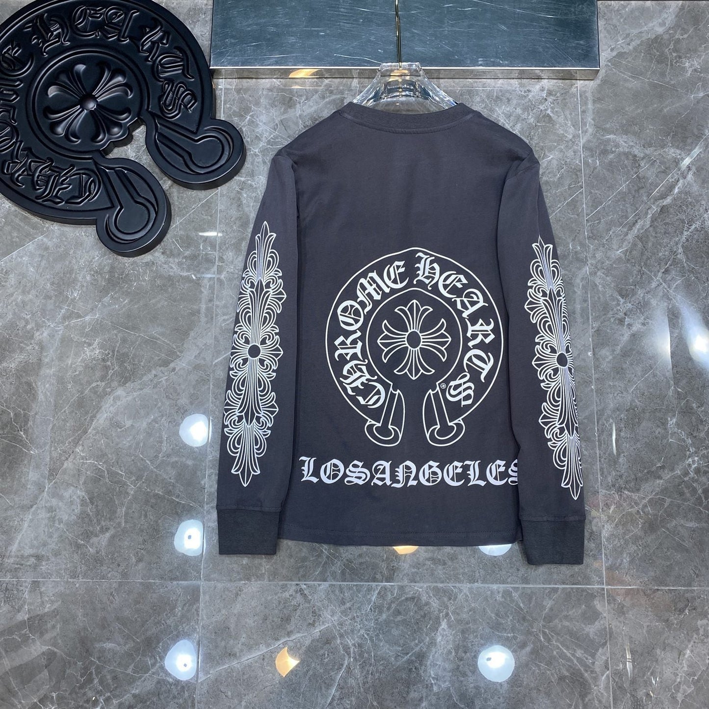 Chh Chrome Heart Long Sleeve Shirt Unisex Fashion Loose Long Sleeve Shirt