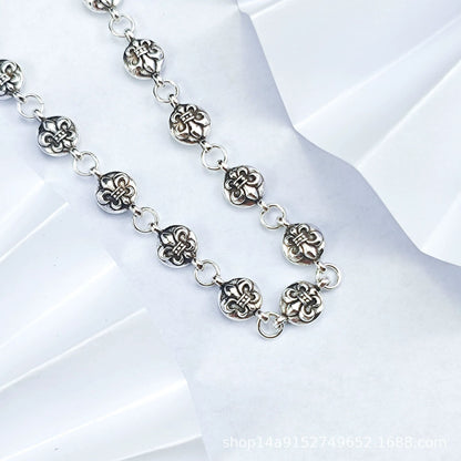 Chrome Hearts Necklace Cross Anchor Necklace Men's and Women's Coarse Cross Necklace