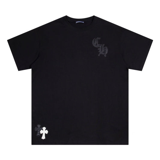 CHH Chrome Heart T Shirts Croix Printed Short Sleeve T-Shirt Loose