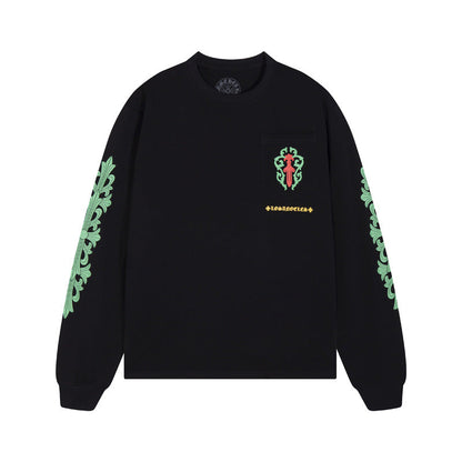 CHH Chrome Heart T Shirts Rose Cross Vine Sword Long Sleeve