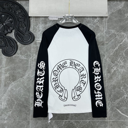 Chh Chrome Heart Long Sleeve Shirt Unisex Fashion Loose Long Sleeve Shirt