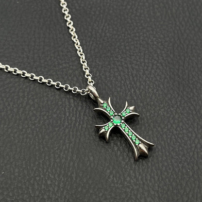 Chrome Hearts Necklace Cross Diamond Pendant Men's and Women's
