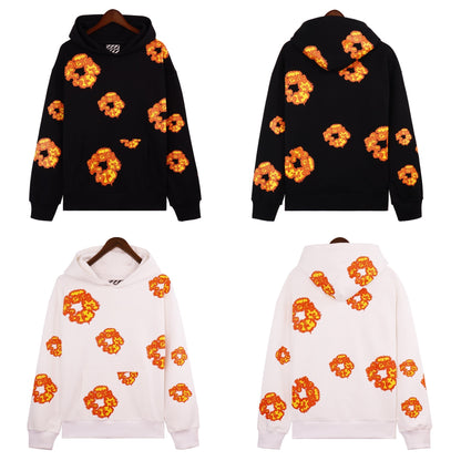 Denim Tears Outfit:Hoodie/Sweatpants (Separate Purchase Options) Puff Print Couple Loose Hooded Sweater