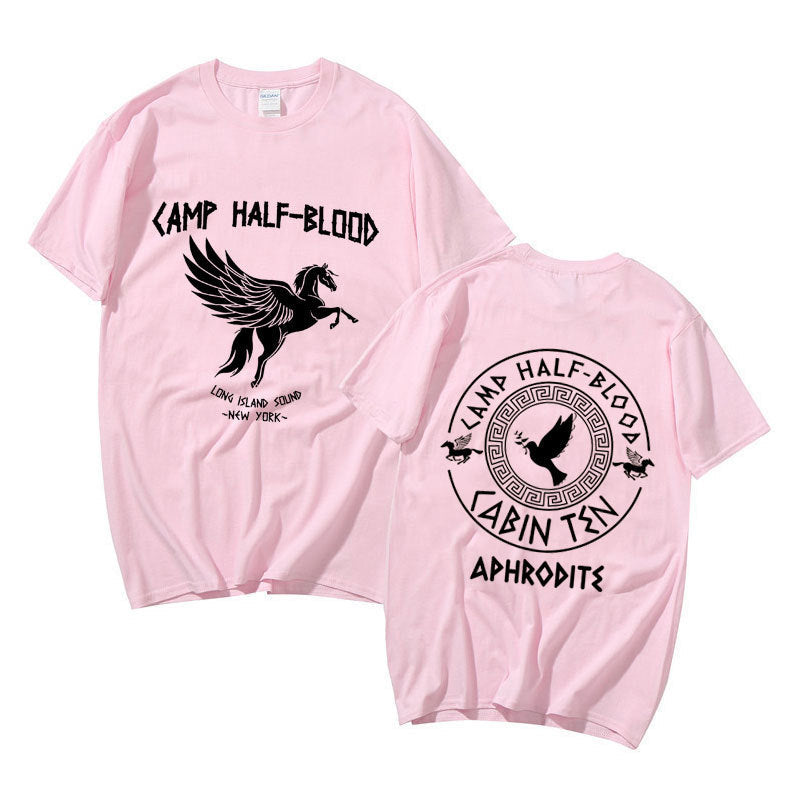 Camp Half Blood Graphic Print T-shirt Summer Men Women Fashion