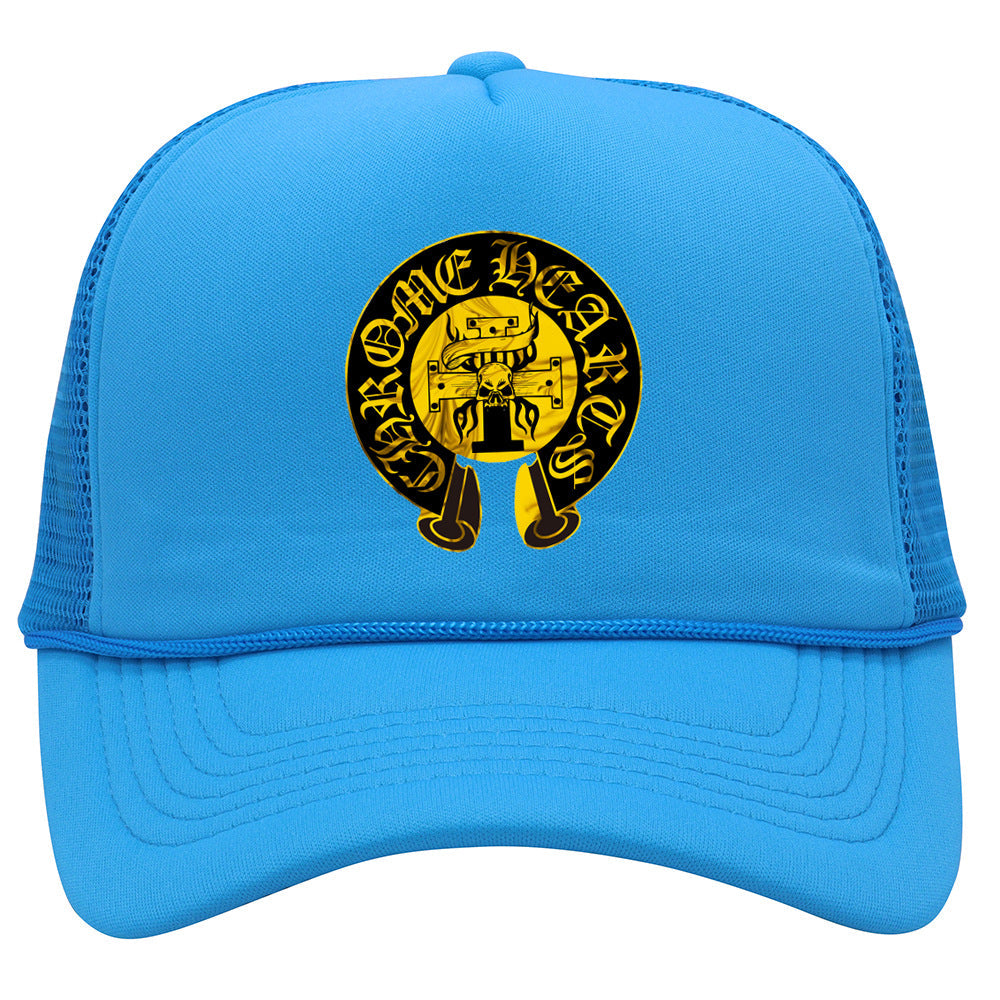Chrome Heart Hat printed alphabet men's and women's fashion shade color matching mesh cap summer baseball cap