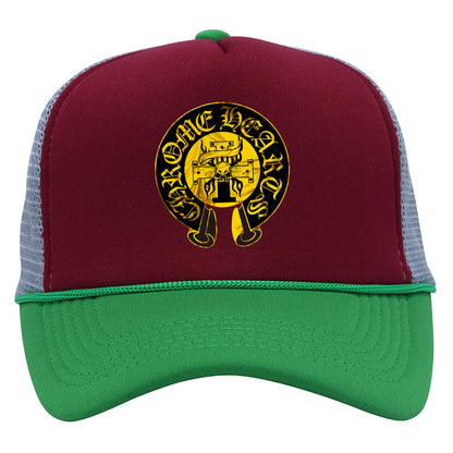 Chrome Heart Hat printed alphabet men's and women's fashion shade color matching mesh cap summer baseball cap