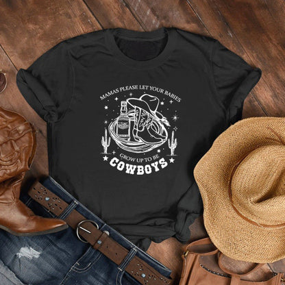 Denim Graphic T-Shirt Vintage Western