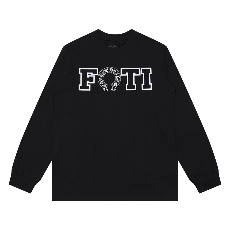 Chh Chrome Heart Long Sleeve Shirt Unisex Fashion Loose Long Sleeve Shirt